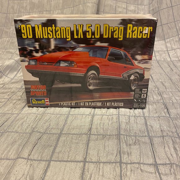 NIB Revell 1990 Mustang LX 5.0 drag racer 1:25 scale model - Picture 1 of 5